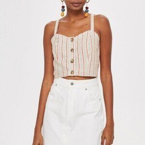 New Topshop Stripe Crop‎ Tank Top Bralet